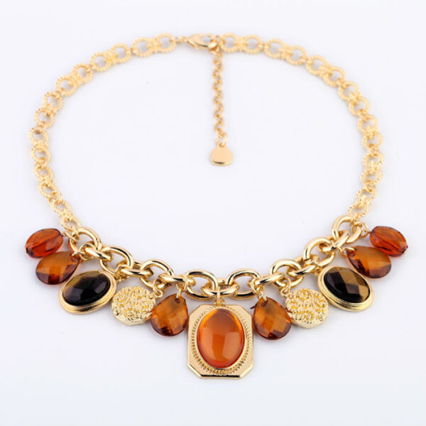 Fashion Jewelry Opal Drop Pendant Necklace - Image 2