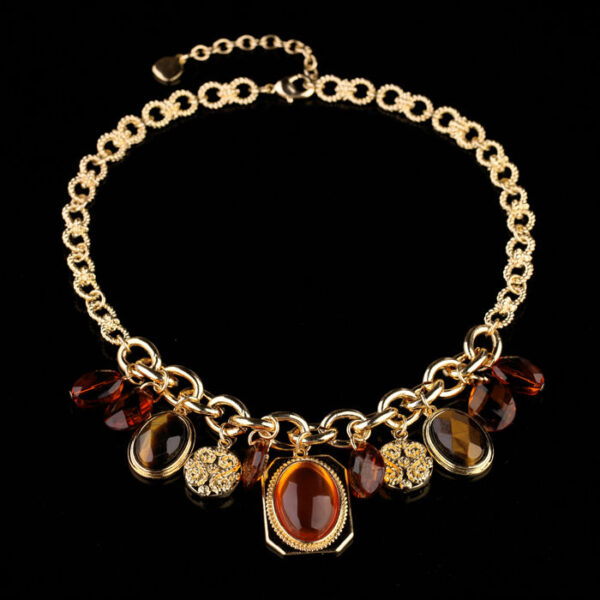 Fashion Jewelry Opal Drop Pendant Necklace
