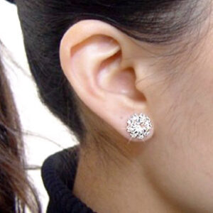 Silver Flower Glam Earrings