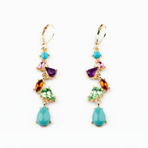Water Drop Elegant Multicolor Earrings