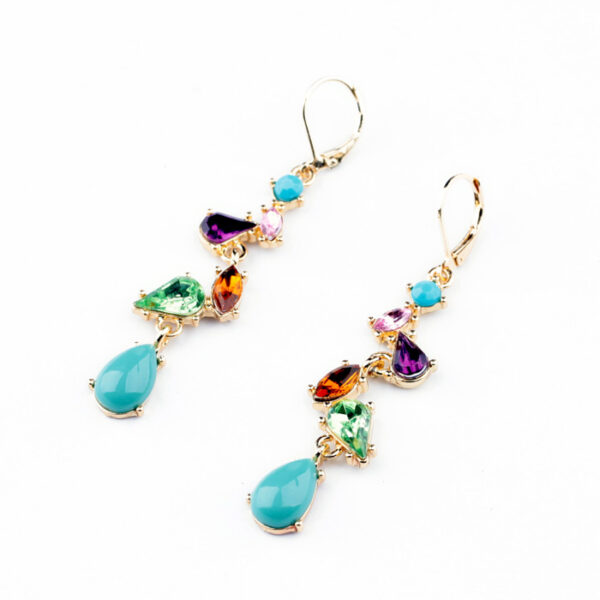 Water Drop Elegant Multicolor Earrings - Image 2