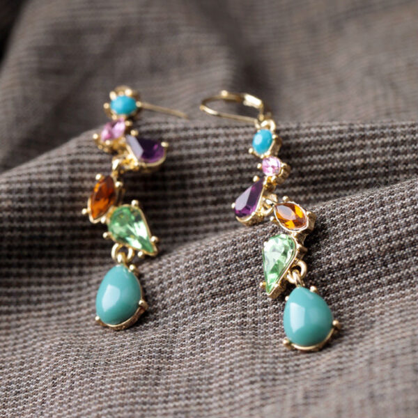 Water Drop Elegant Multicolor Earrings - Image 3