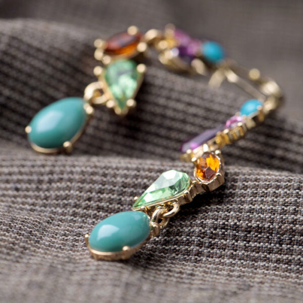 Water Drop Elegant Multicolor Earrings - Image 4