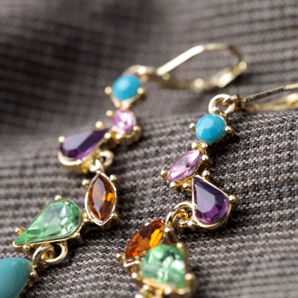 Water Drop Elegant Multicolor Earrings - Image 5