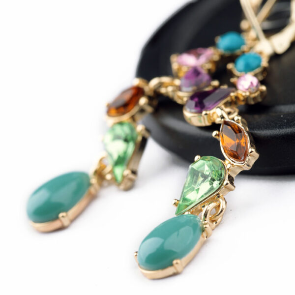 Water Drop Elegant Multicolor Earrings - Image 7