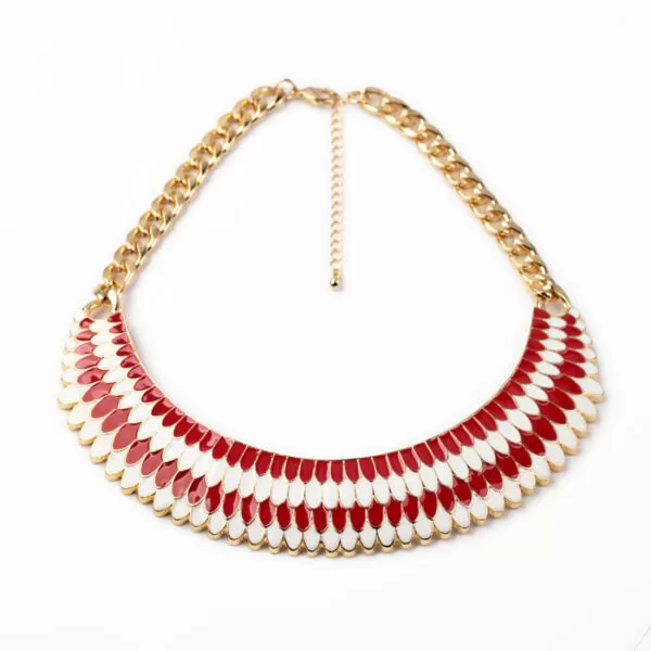 Fashion Design Enamel Zinc Alloy Necklace