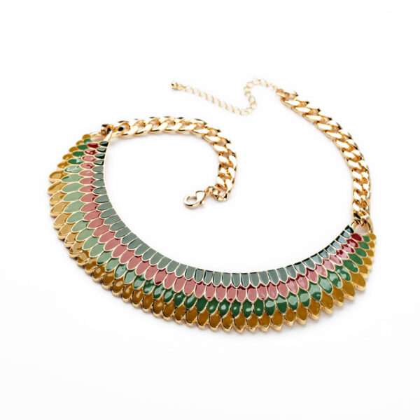 Fashion Design Enamel Zinc Alloy Necklace - Image 2
