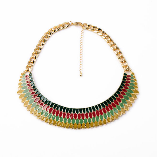 Fashion Design Enamel Zinc Alloy Necklace - Image 3