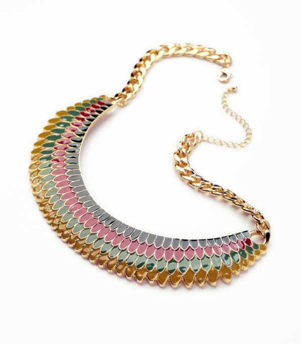 Fashion Design Enamel Zinc Alloy Necklace - Image 4