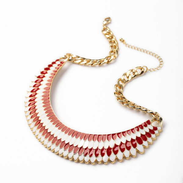 Fashion Design Enamel Zinc Alloy Necklace - Image 5