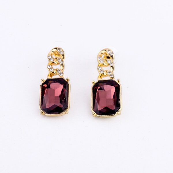 Graceful Glass Stud Earrings - Image 2