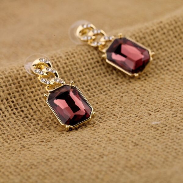 Graceful Glass Stud Earrings - Image 6