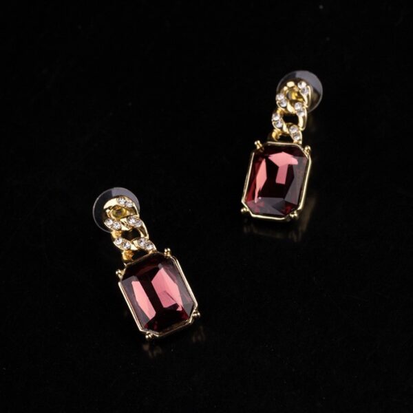 Graceful Glass Stud Earrings - Image 7