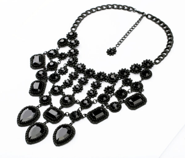Fashion Women Jewelry Shiny Black Pendant Necklace - Image 9