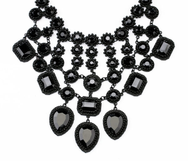 Fashion Women Jewelry Shiny Black Pendant Necklace - Image 8