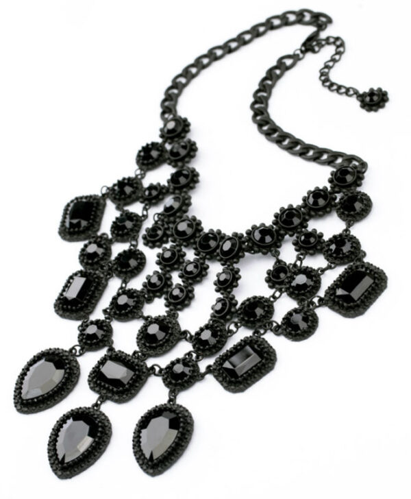 Fashion Women Jewelry Shiny Black Pendant Necklace - Image 6