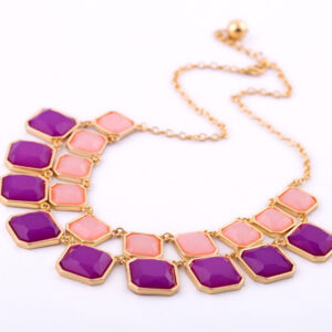 Square Geometry Women's Double Layer Necklace
