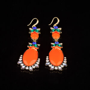 Fashion Jewelry Neon Orange Elegant Dangle Hook Earrings