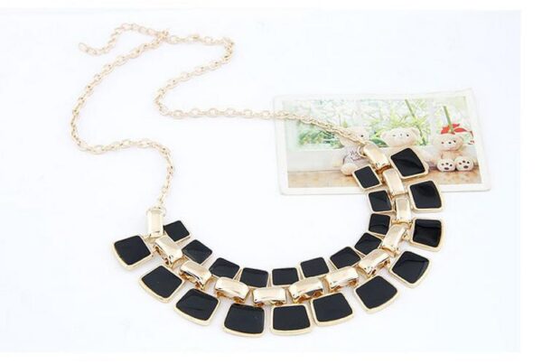 Long Statement Bling Fashion Necklace - Image 5