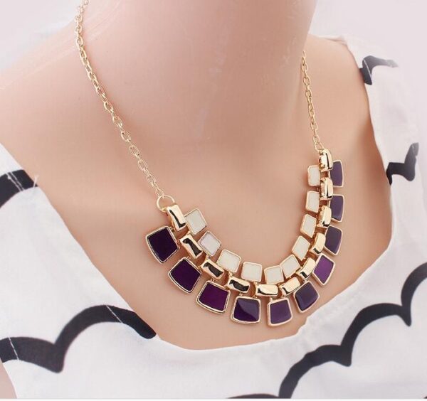 Long Statement Bling Fashion Necklace
