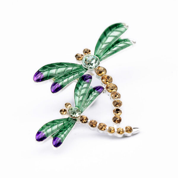 Emerald Dragonfly Insect  Brooch