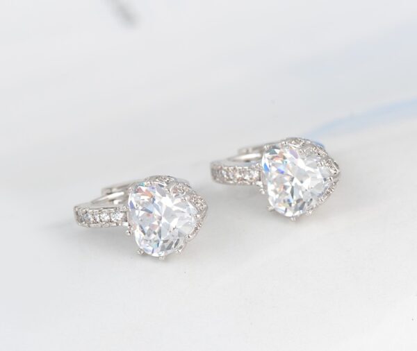 Platinum Plated Zirconia Diamond Earings - Image 5