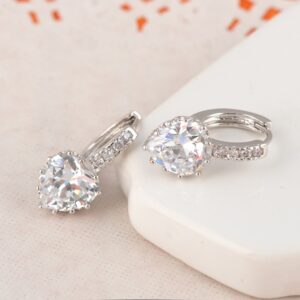 Platinum Plated Zirconia Diamond Earings