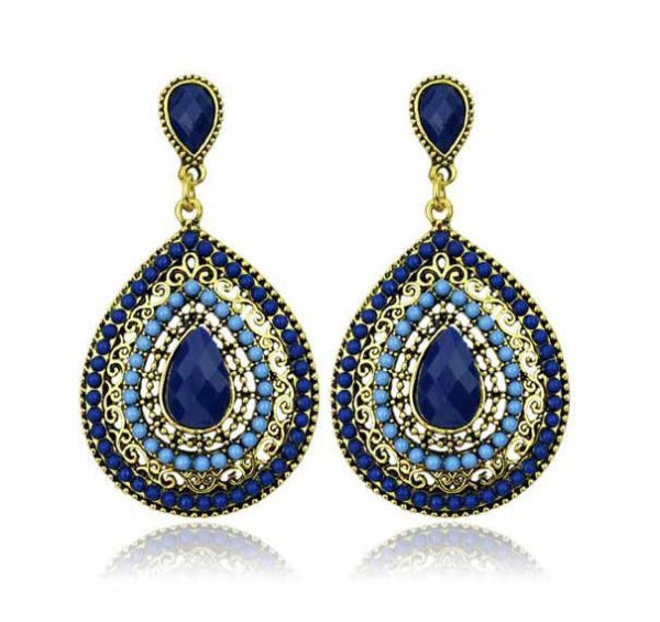 Bohemian Big Earrings Drop Crystal Vintage Earrings - Image 2