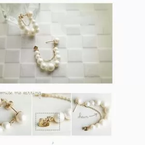 Fashion elegant Temperament Beauty Charm Pearl Pendant Earrings