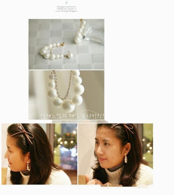 Fashion elegant Temperament Beauty Charm Pearl Pendant Earrings - Image 2