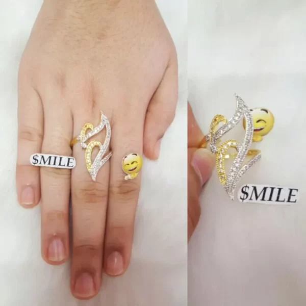 Elegant Gold-Plated Diamond Ring